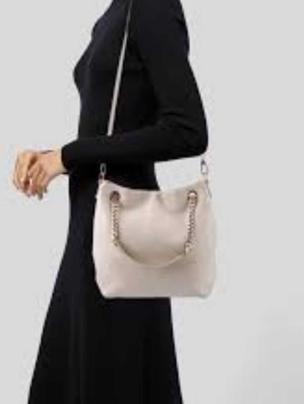 MICHAEL Michael Kors Jet Set Chain Tote cream/off-white pebbled leather